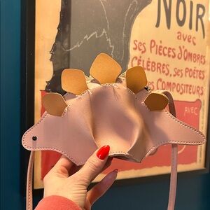 Mini Dinosaur Purse | Blush Pink Novelty Crossbody Bag